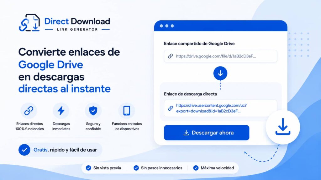 generador de enlaces directos de google drive gratis